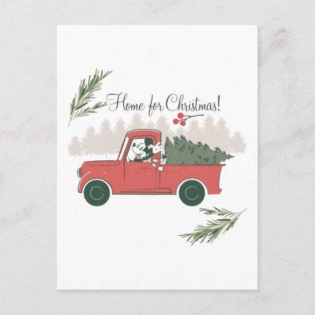 Mickey Mouse | Home for Christmas Postcard (Front)