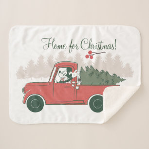 Mickey Mouse   Home for Christmas Sherpa Blanket