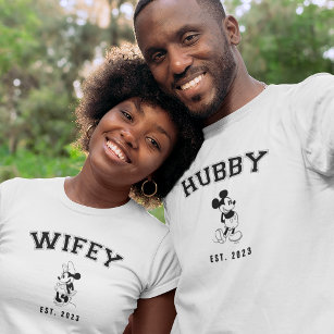 Mickey Mouse Hubby Custom Wedding Date T-Shirt