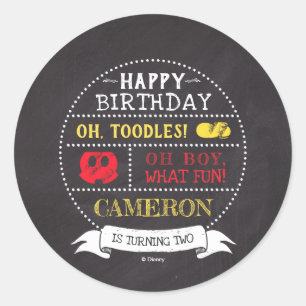 Mickey Mouse Icon Chalkboard Classic Round Sticker