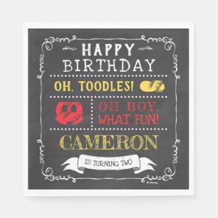 Mickey Mouse Icon Chalkboard Napkin