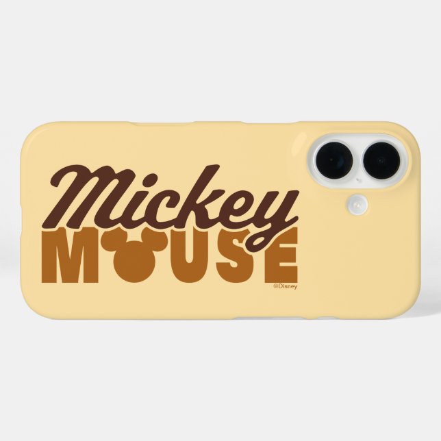 Mickey Mouse Icon Name Typography Case-Mate iPhone Case (Back (Horizontal))