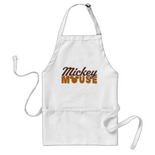 Mickey Mouse Icon Name Typography Standard Apron