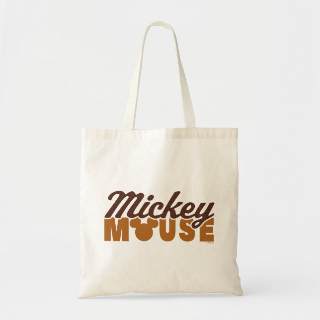 Mickey Mouse Icon Name Typography Tote Bag (Front)