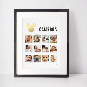 Mickey Mouse Icon   One Year of - 12 Months Foil Prints