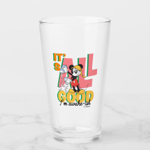 Mickey Mouse I'm Awake-ish Glass