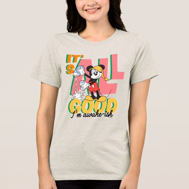 Mickey Mouse I'm Awake-ish Tri-Blend Shirt (Front)