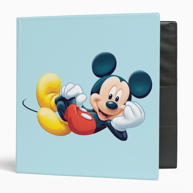 Mickey Mouse Laying Down Binder (Front/Inside)