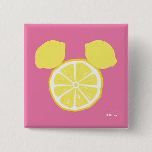 Mickey Mouse Lemon Icon 2 Inch Square Button