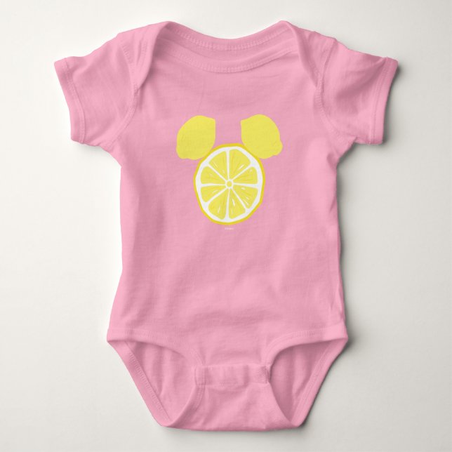 Mickey Mouse Lemon Icon Baby Bodysuit (Front)