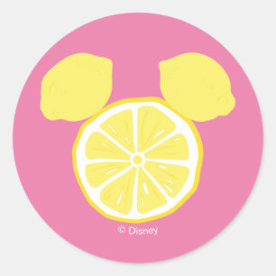 Mickey Mouse Lemon Icon Classic Round Sticker