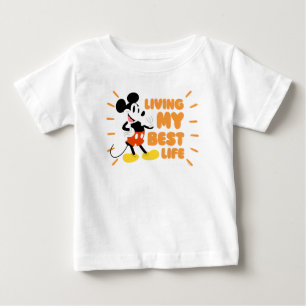 Mickey Mouse   Living My Best Life Baby T-Shirt