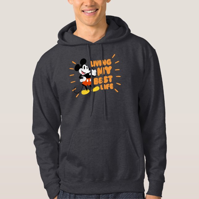 Mickey Mouse | Living My Best Life Hoodie (Front)