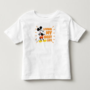 Mickey Mouse   Living My Best Life Toddler T-shirt