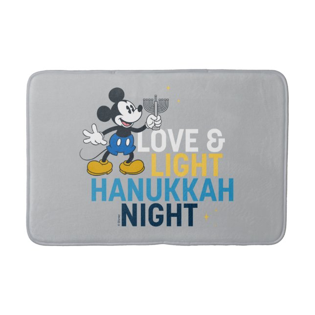 Mickey Mouse | Love & Light Hanukkah Night Bath Mat (Front)
