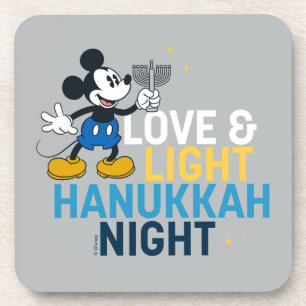 Mickey Mouse   Love & Light Hanukkah Night Coaster
