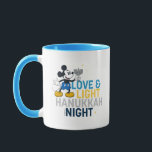 Mickey Mouse | Love & Light Hanukkah Night Mug<br><div class="desc">Check out this Hanukkah graphic featuring Mickey Mouse and the saying,  "Love & Light Hanukkah Night."</div>