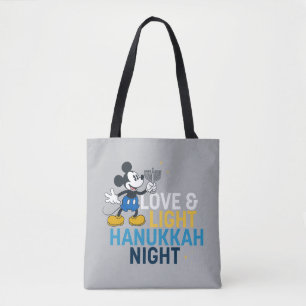 Mickey Mouse   Love & Light Hanukkah Night Tote Bag