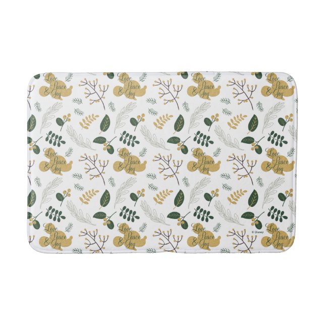 Mickey Mouse | Love, Peace & Joy Pattern Bath Mat (Front)
