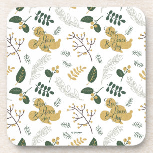 Mickey Mouse   Love, Peace & Joy Pattern Coaster