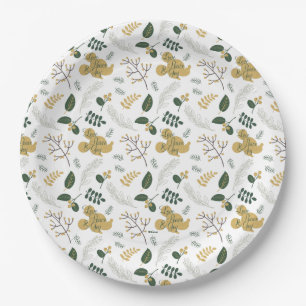 Mickey Mouse Love, Peace & Joy Pattern Paper Plate