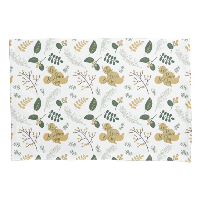 Mickey Mouse | Love, Peace & Joy Pattern Pillowcase (Front)