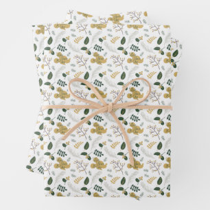 Mickey Mouse   Love, Peace & Joy Pattern Wrapping Paper Sheet