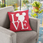 Mickey Mouse LOVE | Valentine's Day 3 Throw Pillow<br><div class="desc">Celebrate Valentine's Day with this cute Mickey Mouse LOVE design.</div>