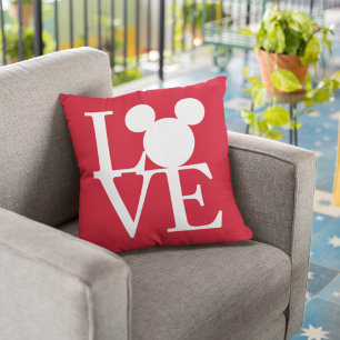 Mickey Mouse LOVE   Valentine's Day 3 Throw Pillow