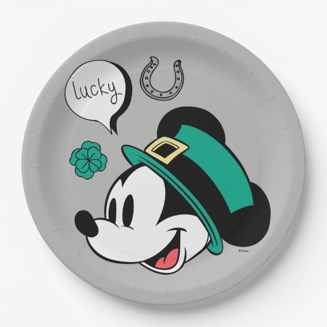 Mickey Mouse | Lucky You Paper Plate (Front)