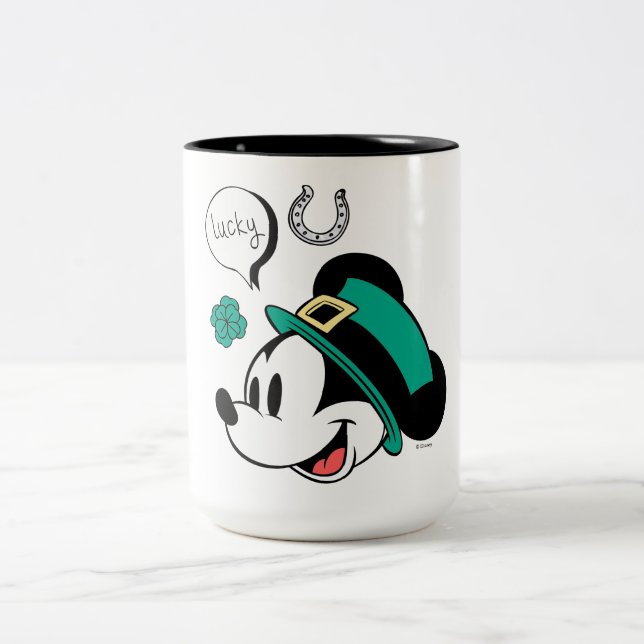 Mickey Mouse | Lucky You Two-Tone Coffee Mug (Center)