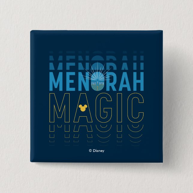 Mickey Mouse | Menorah Magic 2 Inch Square Button (Front)