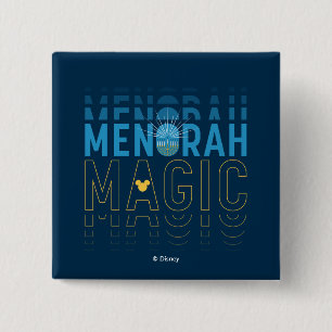 Mickey Mouse   Menorah Magic 2 Inch Square Button