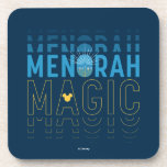 Mickey Mouse | Menorah Magic Coaster<br><div class="desc">Happy Hanukkah from Mickey! This beautiful graphic features the text,  "Menorah Magic" in blue and yellow.</div>
