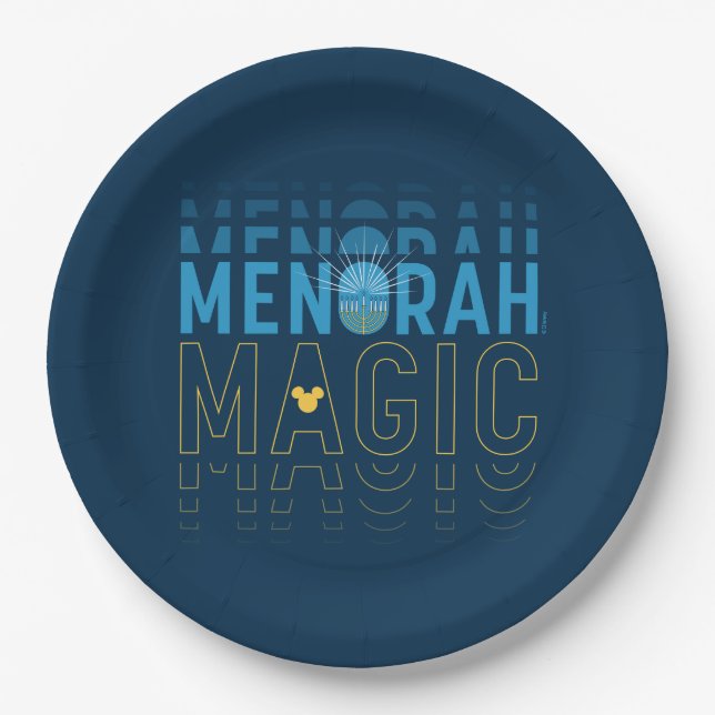 Mickey Mouse | Menorah Magic Paper Plate (Front)