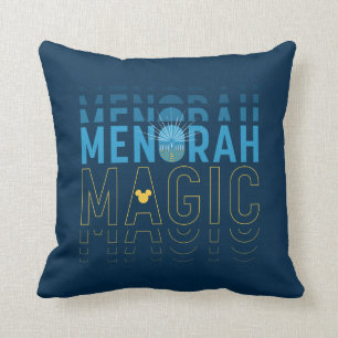 Mickey Mouse   Menorah Magic Throw Pillow