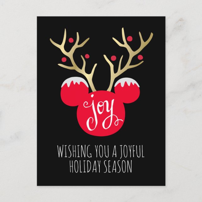 Mickey Mouse | Merry Christmas Holiday Postcard (Front)