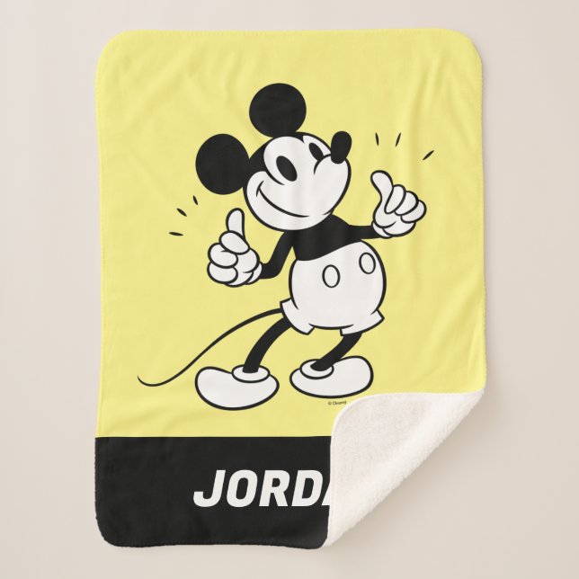 Mickey Mouse | Mickey Mouse | Add Your Name Sherpa Blanket (Front)