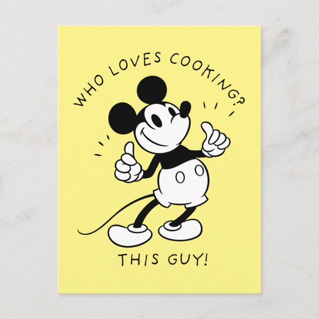 Mickey Mouse | Mickey Mouse Who Loves Cooking Postcard (Front)