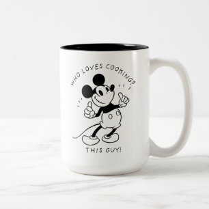 Mickey Mouse   Mickey Mouse Who Loves Cooking Two-Tone Coffee Mug