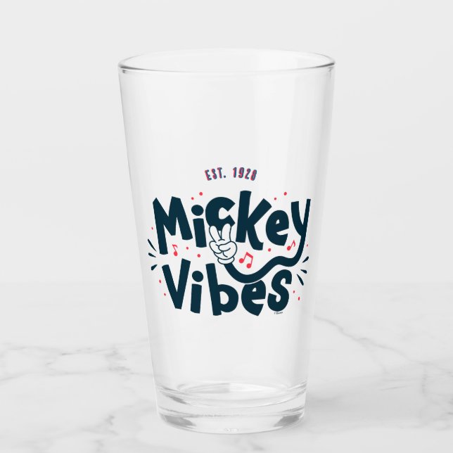 Mickey Mouse | Mickey Vibes Est. 1928 Glass (Front)