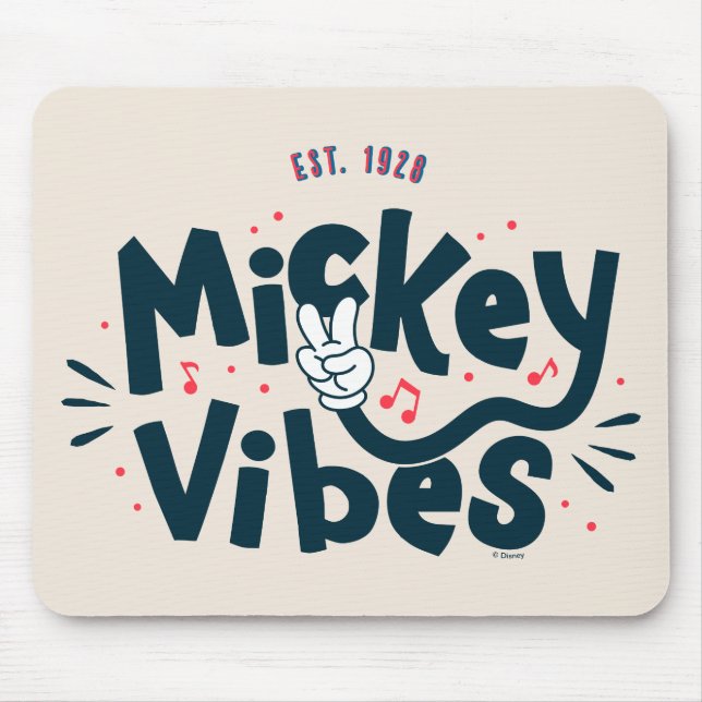 Mickey Mouse | Mickey Vibes Est. 1928 Mouse Pad (Front)