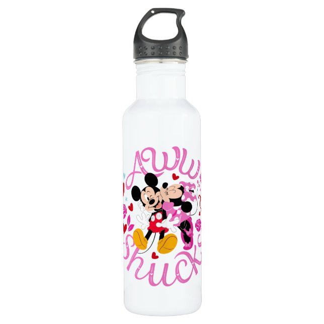 Mickey Mouse & Minnie Mouse | Aww Schucks 710 Ml Water Bottle (Front)