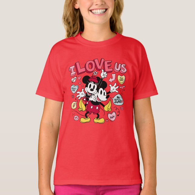 Mickey Mouse & Minnie Mouse | I Love Us T-Shirt (Front)