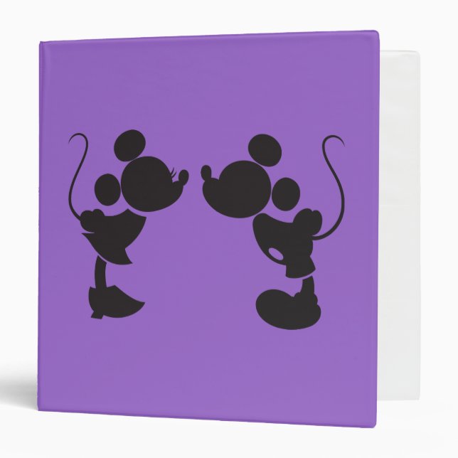 Mickey Mouse & Minnie  Silhouette Binder (Front/Inside)