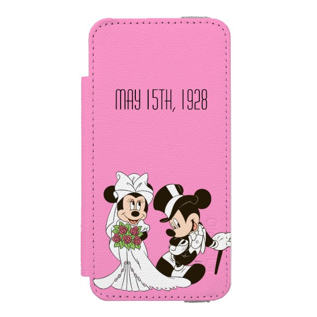 Mickey Mouse & Minnie Wedding Incipio iPhone Wallet Case (Folio Front)