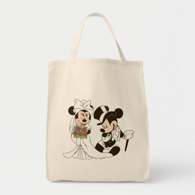 Mickey Mouse & Minnie Wedding Tote Bag (Front)