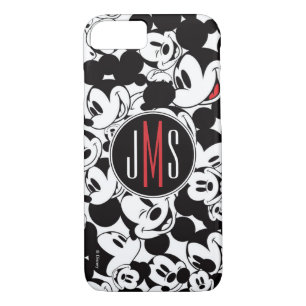 Mickey Mouse   Monogram Crowd Pattern iPhone 8/7 Case