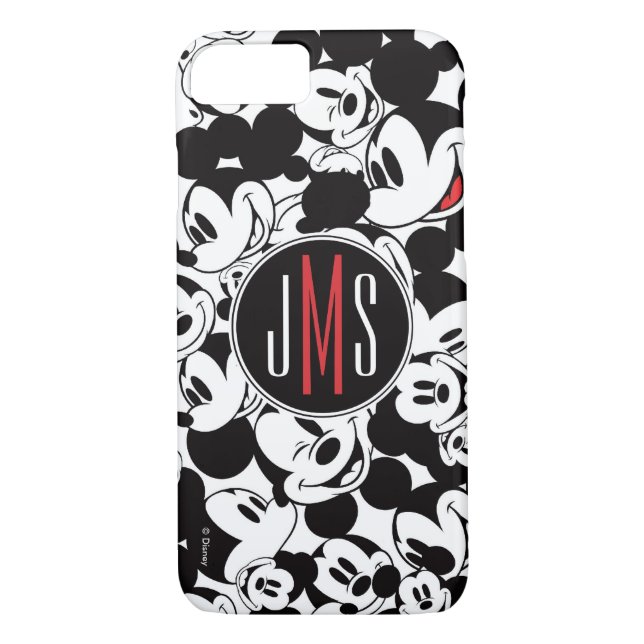 Mickey Mouse | Monogram Crowd Pattern Case-Mate iPhone Case (Back)