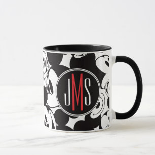 Mickey Mouse   Monogram Crowd Pattern Mug